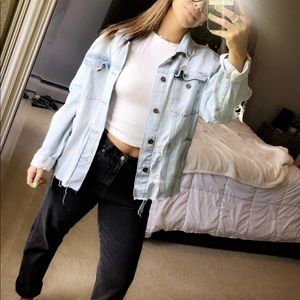 Detressed jean jacket